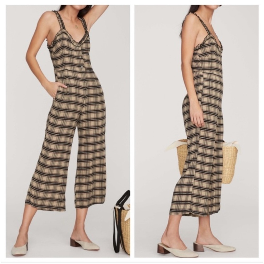 Faithfull the Brand Cancun Plaid Jumpsuit XS